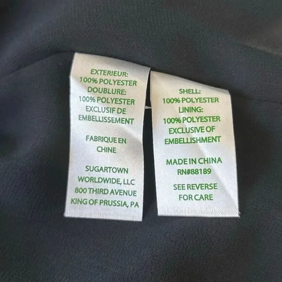 Lilly Pulitzer Black Dress Pearl front Sz 12 Adalee onyx LBD - Picture 8 of 10